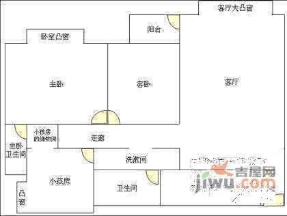 碧水龙庭3室2厅1卫110㎡户型图