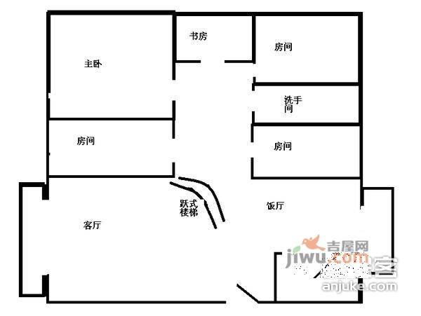 鸿景园5室2厅2卫142㎡户型图