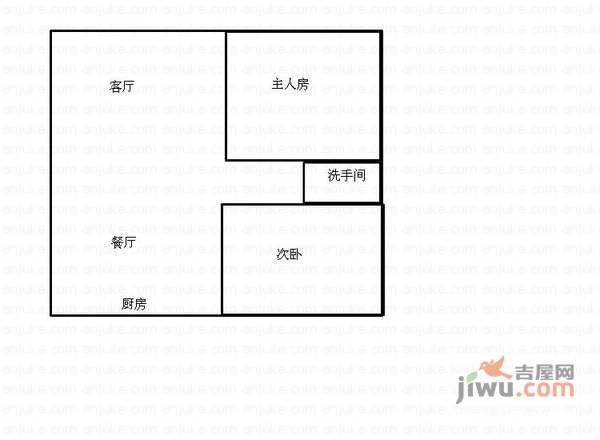 文汇花园2室2厅1卫84㎡户型图