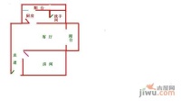 福中福社区1室1厅1卫50㎡户型图