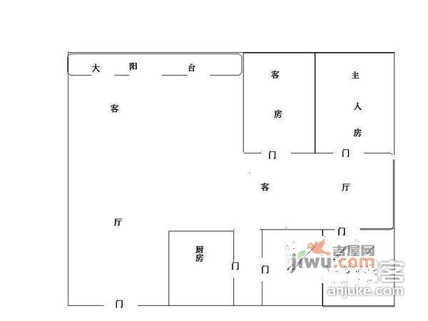 南岭花园3室2厅2卫户型图