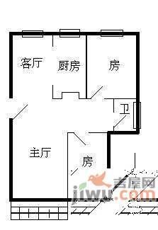 鸿隆1072室1厅1卫60㎡户型图