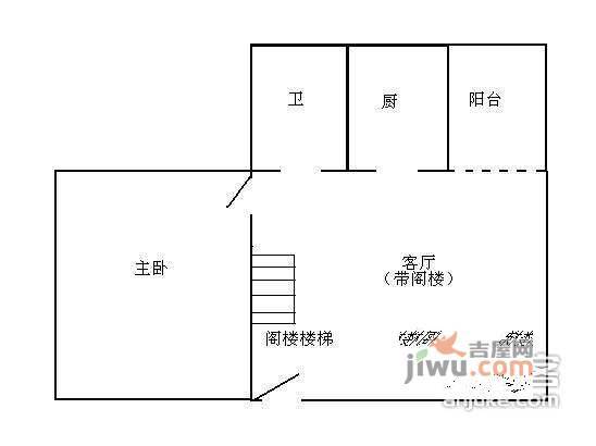 鸿隆1071室1厅1卫48㎡户型图