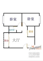 荣超花园2室1厅1卫76㎡户型图