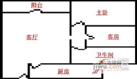 恒运豪庭2室2厅1卫76㎡户型图