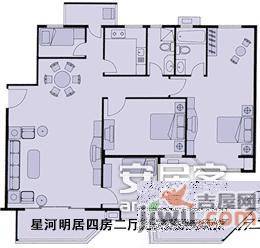 星河明居4室2厅2卫135㎡户型图