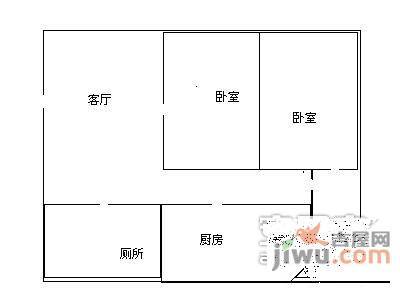 玮鹏花园2室1厅1卫81㎡户型图