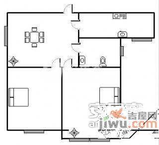 金海岸2室1厅1卫65㎡户型图