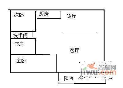 金海岸2室2厅1卫64㎡户型图