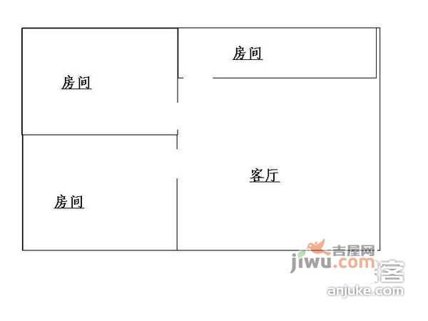 星河世纪1室1厅1卫44㎡户型图