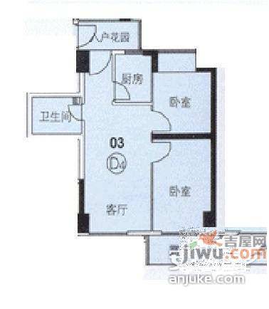 星河世纪2室2厅1卫96㎡户型图