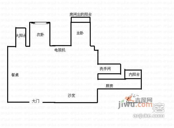 阳光新干线家园2室1厅1卫69㎡户型图