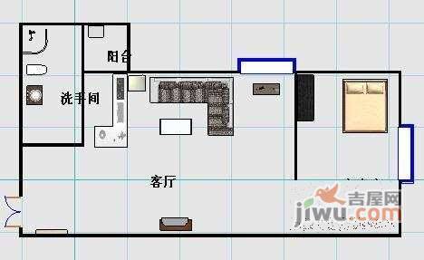 阳光新干线家园1室1厅1卫39㎡户型图