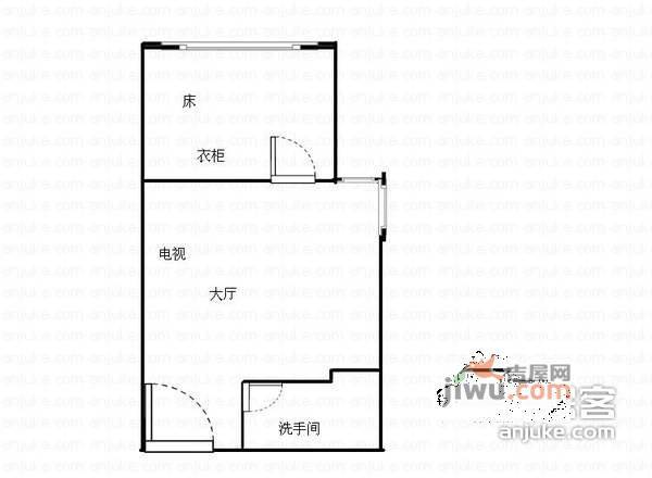 阳光新干线家园1室1厅1卫39㎡户型图