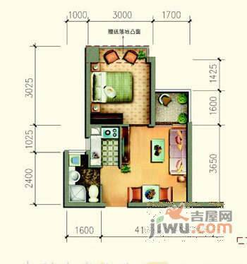 阳光新干线家园1室1厅1卫39㎡户型图