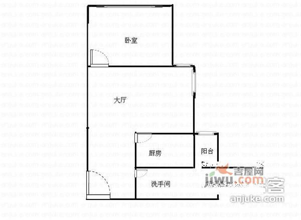 阳光新干线家园1室1厅1卫39㎡户型图