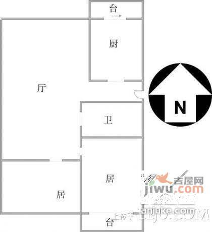 彩福大厦2室1厅1卫78㎡户型图