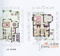 观澜高尔夫别墅4室2厅3卫313㎡户型图