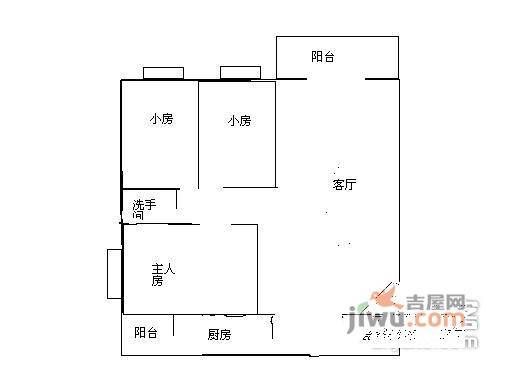 深华丽园2室2厅1卫户型图