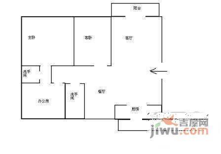 柠檬时代3室2厅2卫98㎡户型图