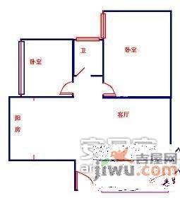 柠檬时代2室2厅1卫76㎡户型图