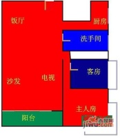 平湖满庭芳2室2厅1卫70㎡户型图