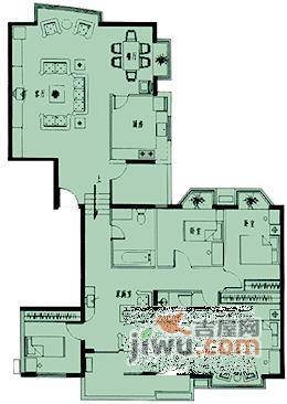 信托花园4室2厅2卫238㎡户型图