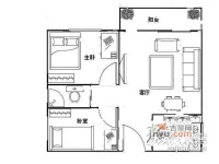 雅园居2室2厅1卫户型图