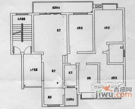 天健花园4室2厅2卫113㎡户型图