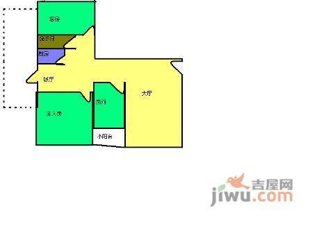 前排村3室2厅1卫户型图