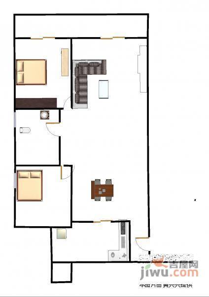 二十五小区2室2厅1卫85㎡户型图
