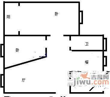 文华花园3室2厅1卫118㎡户型图