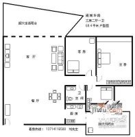 深港新村3室2厅1卫89㎡户型图