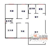 翠竹园4室2厅2卫120㎡户型图