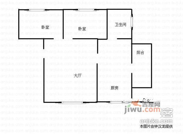 格塘新村2室1厅1卫户型图