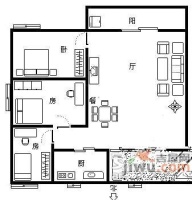 银龙花园3室1厅1卫户型图