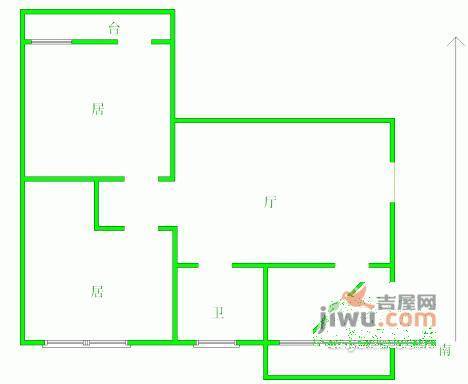 鹏湾花园二村3室2厅2卫89㎡户型图