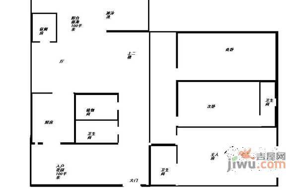 皇家海湾公馆5室2厅3卫320㎡户型图