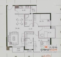 满园3室2厅2卫户型图