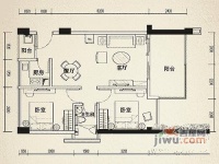 满园3室2厅1卫户型图