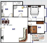 鸿基大厦2室2厅1卫73㎡户型图