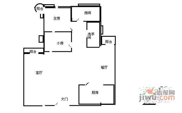 双御雅轩2室2厅1卫65㎡户型图