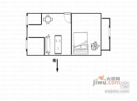 华清园安业花园1室1厅1卫49㎡户型图