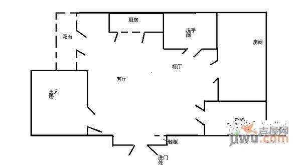 山泉小区2室2厅1卫户型图