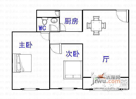 众孚新村2室2厅1卫户型图