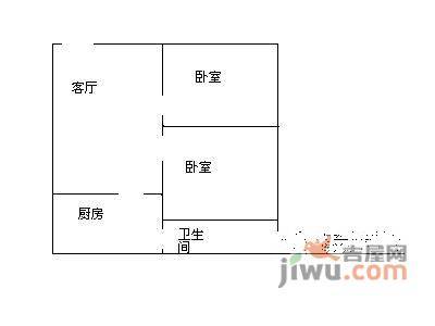 东方欣悦居2室1厅1卫68㎡户型图