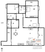 新阁小区3室1厅1卫52㎡户型图