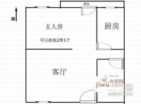 新阁小区1室1厅1卫52㎡户型图