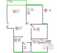 榆园3室2厅1卫98㎡户型图