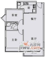 四海宜家2室2厅1卫80㎡户型图